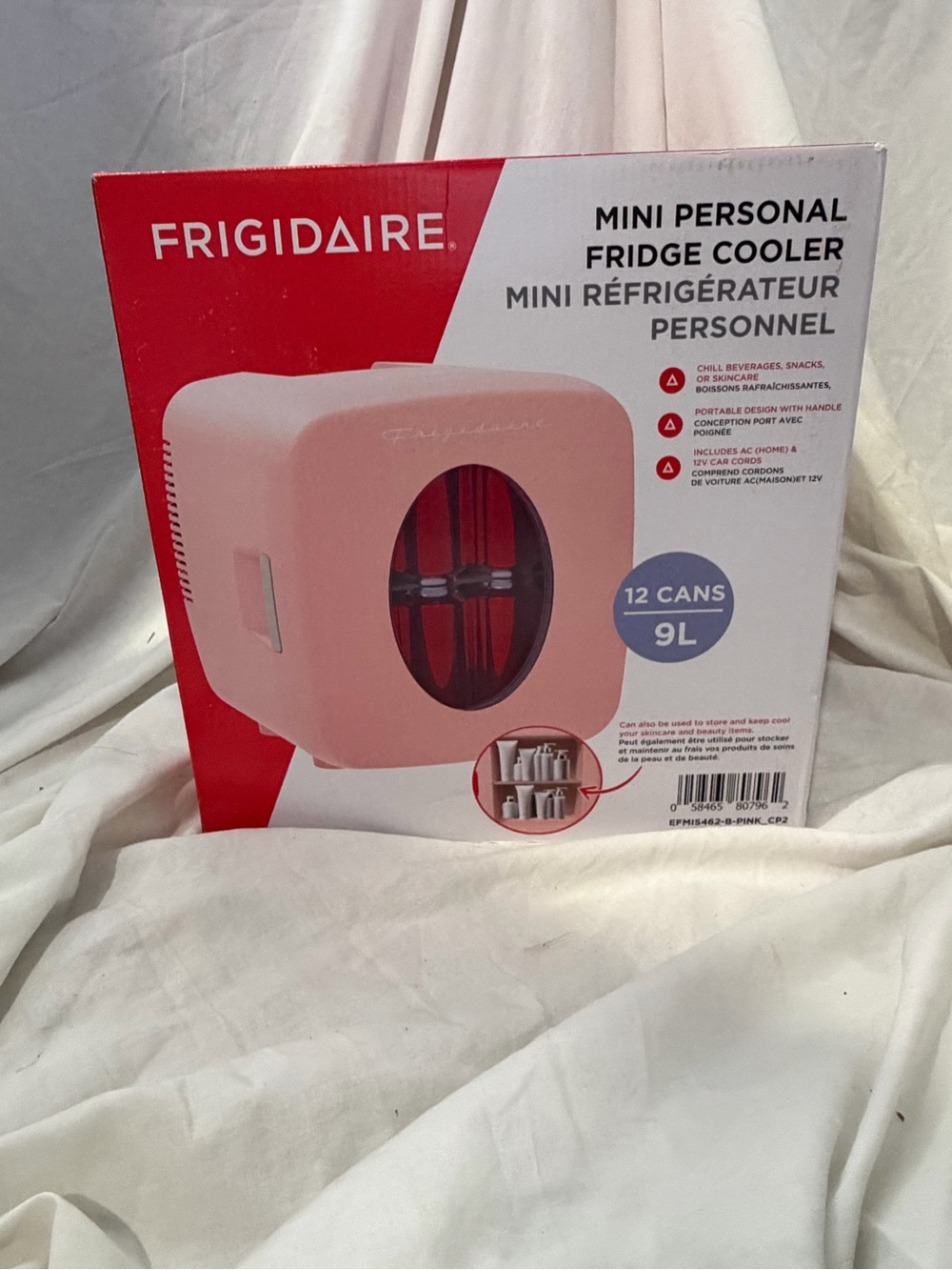 Pink Mini Personal Fridge Cooler - 9L (12 Can)